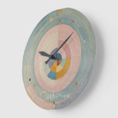 パステルプリズム：レインボーカラーホイール ラージ壁時計 (傾斜)