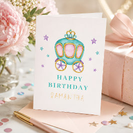 パステルプリンセスの馬車の誕生日 カード
