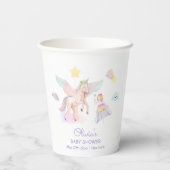 パステルプリンセスユニコーンベビーシャワー 紙コップ (裏面)