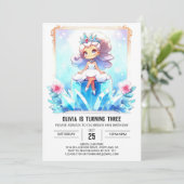 パステルプリンセス誕生日 招待状 (スタンド正面)