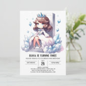 パステルプリンセス誕生日 招待状 (スタンド正面)