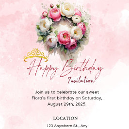 パステルプリンセス15キンチェニェラ誕生日招待状 アクリル招待状