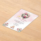 パステルプリンセス15キンチェニェラ誕生日招待状 アクリル招待状 (レイダウン)