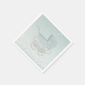 パステルプレイドベビーシャワー紙ナプキンス スタンダードカクテルナプキン (角)