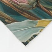 パステルプロテアドリーム:エレガントフローラ フリースブランケット (角)