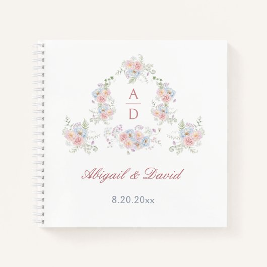 パステルプー結婚ニスフレームズゲストブック ノートブック (正面)