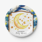 パステルヘブンリーシアルベビーシャワー ペーパープレート (正面)