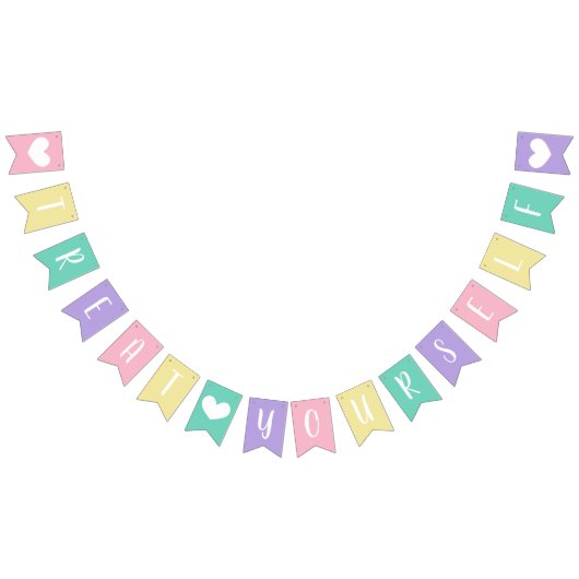 パステルベビーシャワートリートセルフデザートテーブル バンティングフラッグ (全)