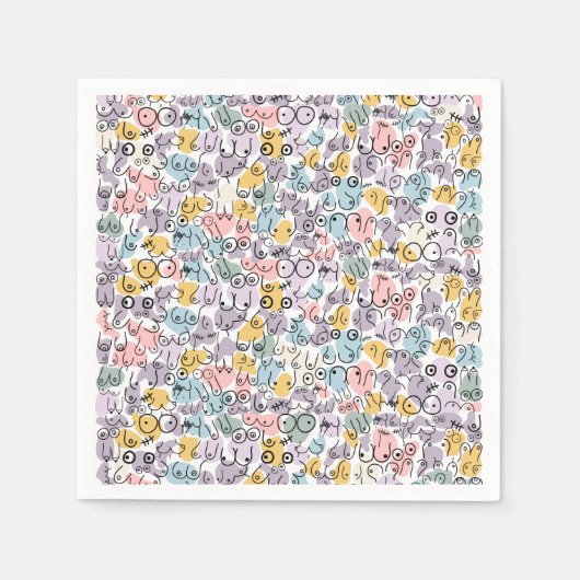 パステルベビーシャワー スタンダードカクテルナプキン (正面)