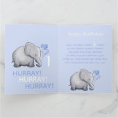 パステルベビーズキュートエレファント第1回誕生日ベルセ カード (内部)
