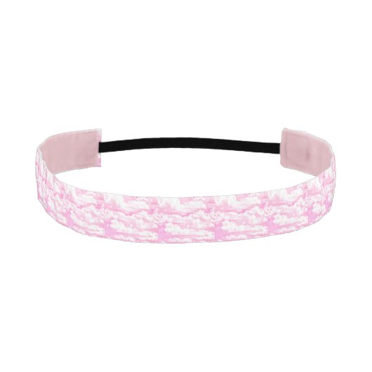 パステルベビーピンクハッピークラウドデコール アスレチックヘッドバンド (正面)