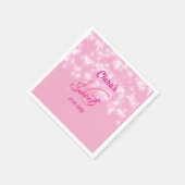 パステルベビーピンク甘い16誕生日を追加ダ スタンダードカクテルナプキン (角)