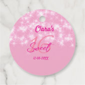 パステルベビーピンク甘い16誕生日を追加ダ フェイバータグ (裏面)