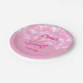 パステルベビーピンク甘い16誕生日を追加ダ ペーパープレート (アングル)