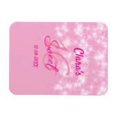 パステルベビーピンク甘い16誕生日を追加ダ マグネット (横)