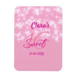 パステルベビーピンク甘い16誕生日を追加ダ マグネット
