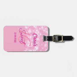 パステルベビーピンク甘い16誕生日を追加ダ ラゲッジタグ