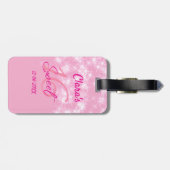 パステルベビーピンク甘い16誕生日を追加ダ ラゲッジタグ (裏面横)