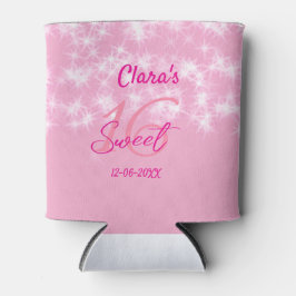 パステルベビーピンク甘い16誕生日を追加ダ 缶クーラー