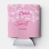 パステルベビーピンク甘い16誕生日を追加ダ 缶クーラー (裏面)