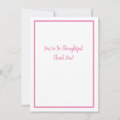 パステルベビーピンク サンキューカード (裏面)