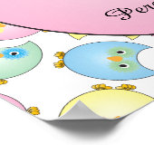 パステルベビーフクロウ子供部屋テーマイン ポスター (角)