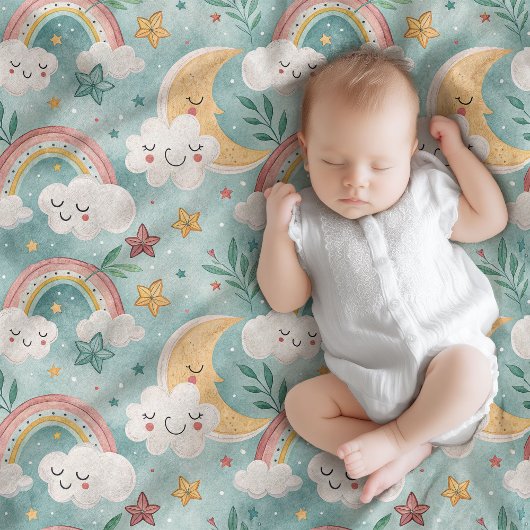 パステルベビーブランケットコージーギフトウィズスカイ魔法 フリースブランケット