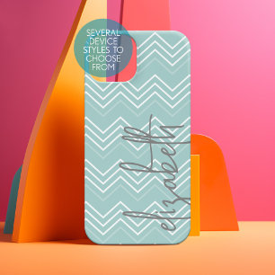 パステルベビーブルーシェブロンパターン – スクリプト名 SAMSUNG GALAXY S22ケース