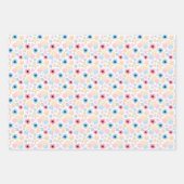 パステルベビーブルーベビーピンクホットエアバルーン ラッピングペーパーシート (正面3)