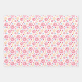 パステルベビーブルーベビーピンクホットエアバルーン ラッピングペーパーシート (正面2)