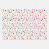 パステルベビーブルーベビーピンクホットエアバルーン ラッピングペーパーシート (正面)