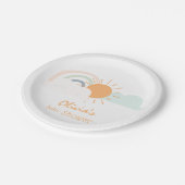 パステルベビーミニマルシャワー ペーパープレート (アングル)
