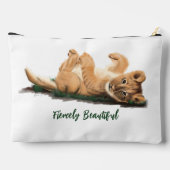 パステルベビーライオンスモールポーチアリー野生生物 アクセサリーポーチ (裏面)