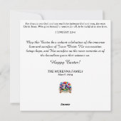 パステルベビーラム&ママクリスチャンイースター シーズンカード (裏面)