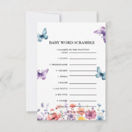 パステルベビー単語スクランブル赤ちゃんシャワーゲーム