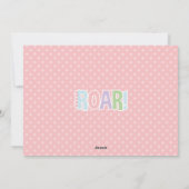 パステルベビー恐竜キッズフォトバースデーパーティー シーズンカード (裏面)