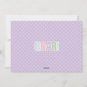 パステルベビー恐竜キッズフォトバースデーパーティー シーズンカード (裏面)