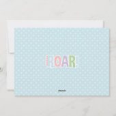 パステルベビー恐竜キッズフォトバースデーパーティー シーズンカード (裏面)