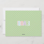 パステルベビー恐竜キッズフォトバースデーパーティー シーズンカード (裏面)