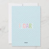 パステルベビー恐竜子供の誕生日パーティー シーズンカード (裏面)