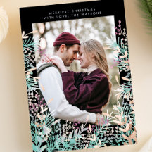 パステルベリークリスマスホリデーフォトカード