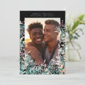 パステルベリークリスマスホリデーフォトカード シーズンカード (スタンド正面)