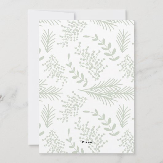 パステルベリーフレームクリスマスホリデーフォトカード シーズンカード (裏面)