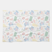 パステルベーキングテーマスウィートデスセルツパティスアーツ キッチンタオル (横)