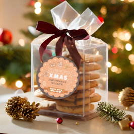 パステルベーキングフェスティバルクッキーメリークリスマス ラウンドシール