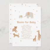 パステルベージュかわいい例証ベビーシャワー エンクロージャーカード (正面/裏面)