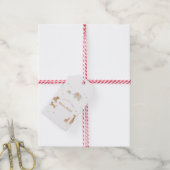 パステルベージュかわいい例証ベビーシャワー ギフトタグ (より糸付き)