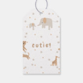 パステルベージュかわいい例証ベビーシャワー ギフトタグ (裏面)