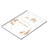 パステルベージュかわいい例証ベビーシャワー ノートブック (左側)