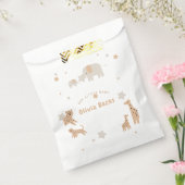 パステルベージュかわいい例証ベビーシャワー フェイバーバッグ (封をした状態)